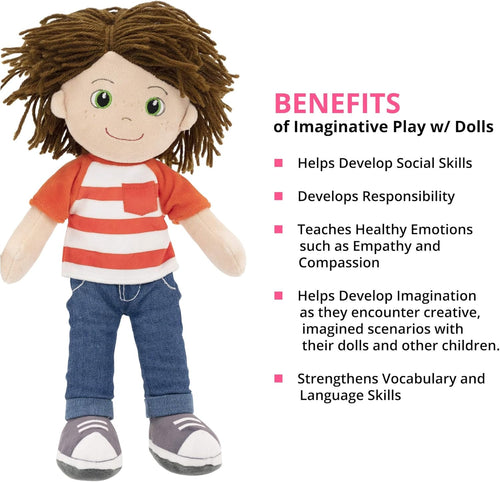 14" Soft Baby Doll for Boys (Ollie) - Plush Rag Doll for Toddlers & Infants, Washable Stuffed Toy with Sensory Fabric Body - Great for Baby Showers, Birthdays & Special Occasions